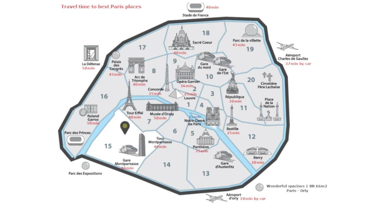 شقة Grand F4 De 70M2 Pour 6 Personnes - Paris 12Eme Gare De Lyon, Orly Airport ثيس المظهر الخارجي الصورة